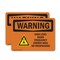 Signmission Radiation & Laser Sign, 3.5 in H x 5 in W, Vinyl Decal, Rectangle OS-2PACK-WS-D-35-L-12173 - alternate 1
